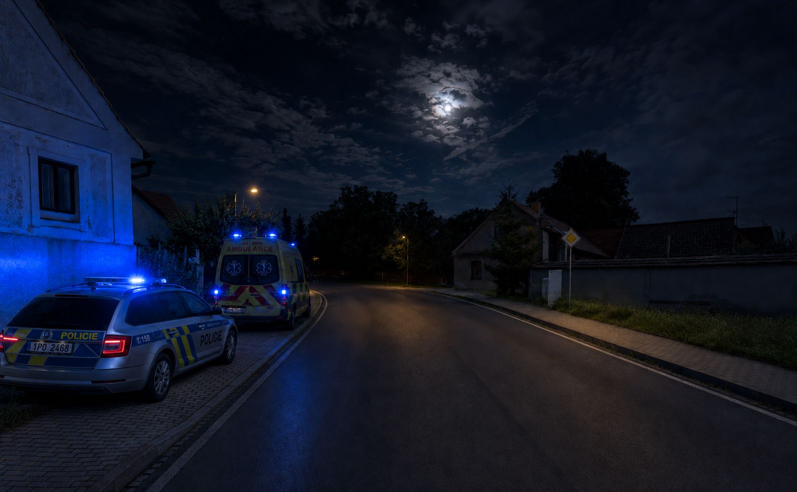 Když se na silnici potkají dva opilí řidiči. BMW skončilo ve zdi, za oběť padla i lampa