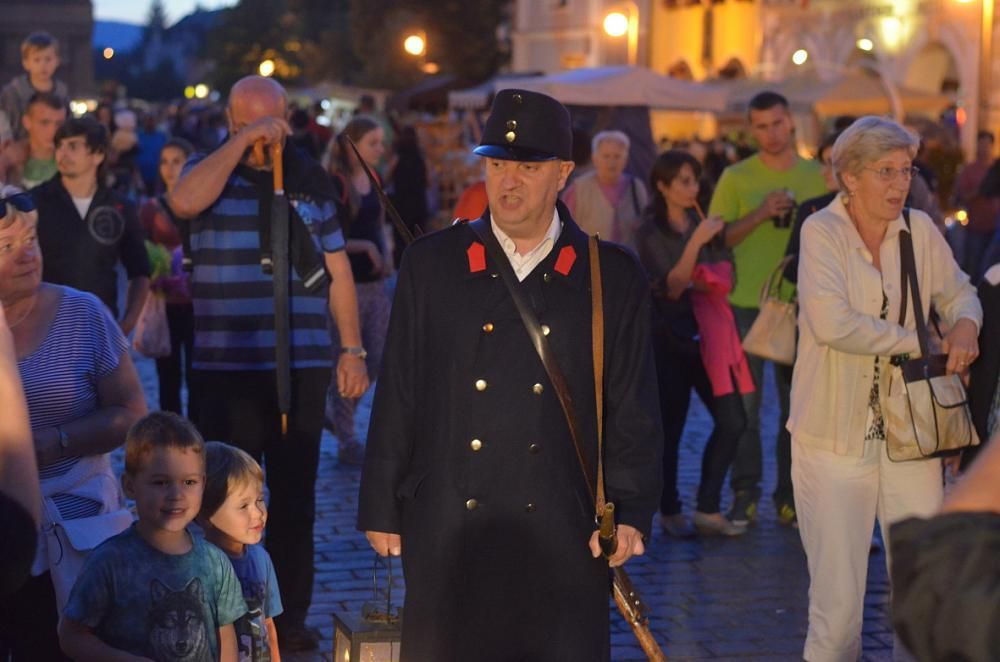 Modrý ponocný opět troubí v Domažlicích