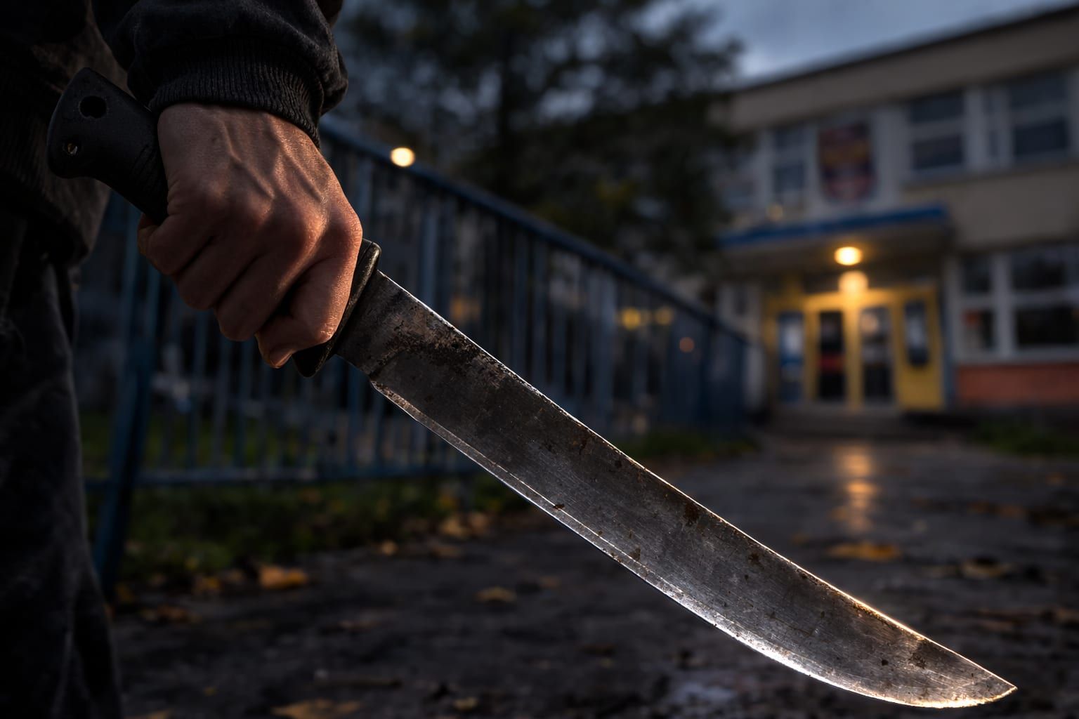 Muž s mačetou u školy v Nezvěsticích čelí obvinění z výtržnictví a vyhrožování