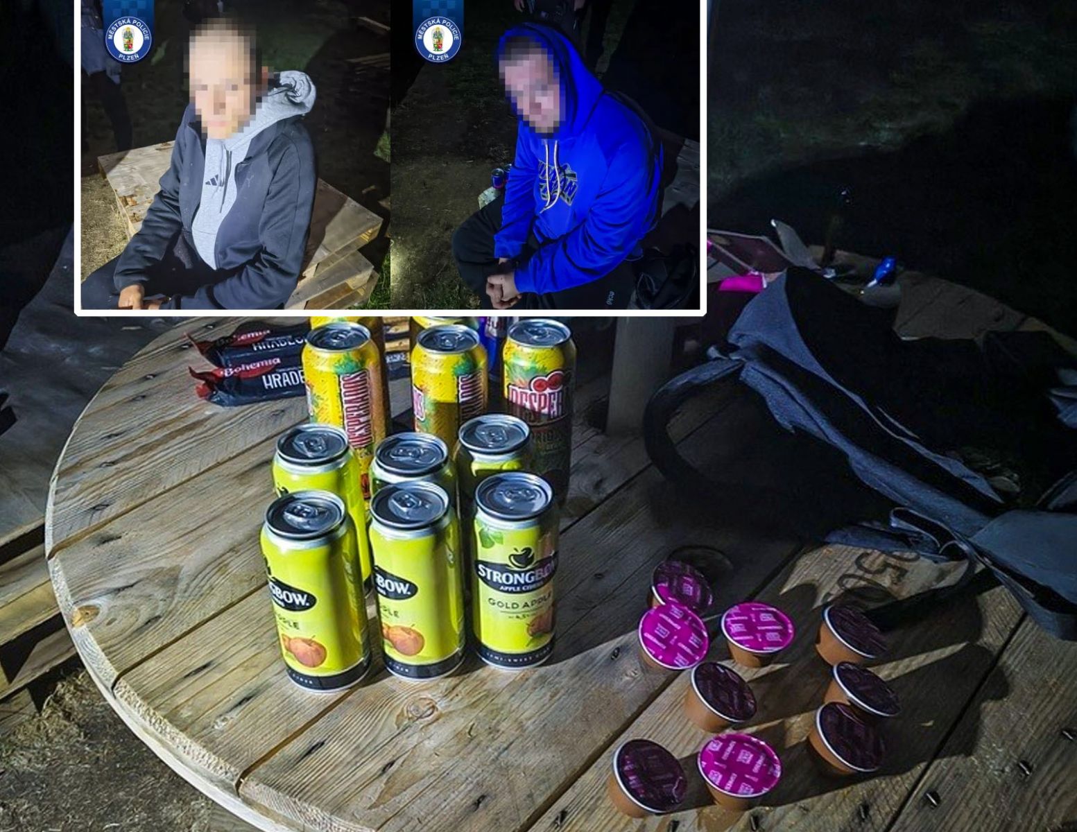 Noční překvapení v Bukovci. Strážníci našli dva muže přímo ve vypáčeném stánku