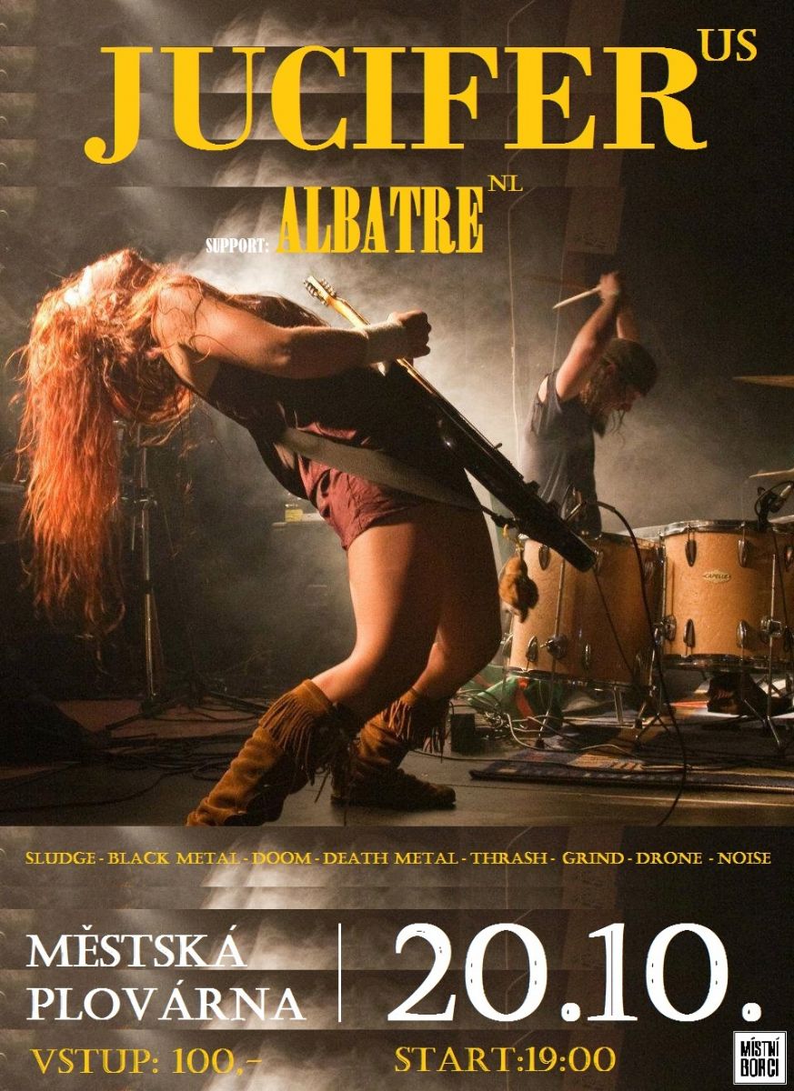 Americké sludge metalové duo Jucifer poprvé v Plzni!