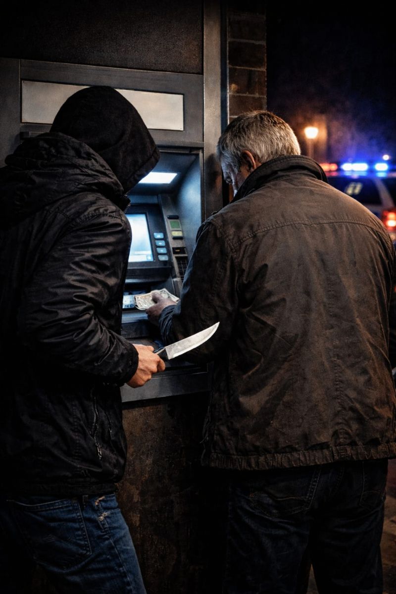 Loupež v Plzni, muž bez hotovosti skončil u bankomatu s nožem u těla