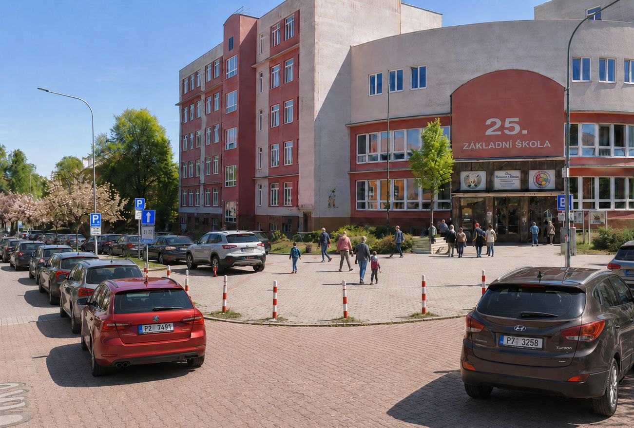 Plzeň chce zklidnit dopravu u škol. Rodiče mají motivovat aplikace i jednodenní „školní ulice“