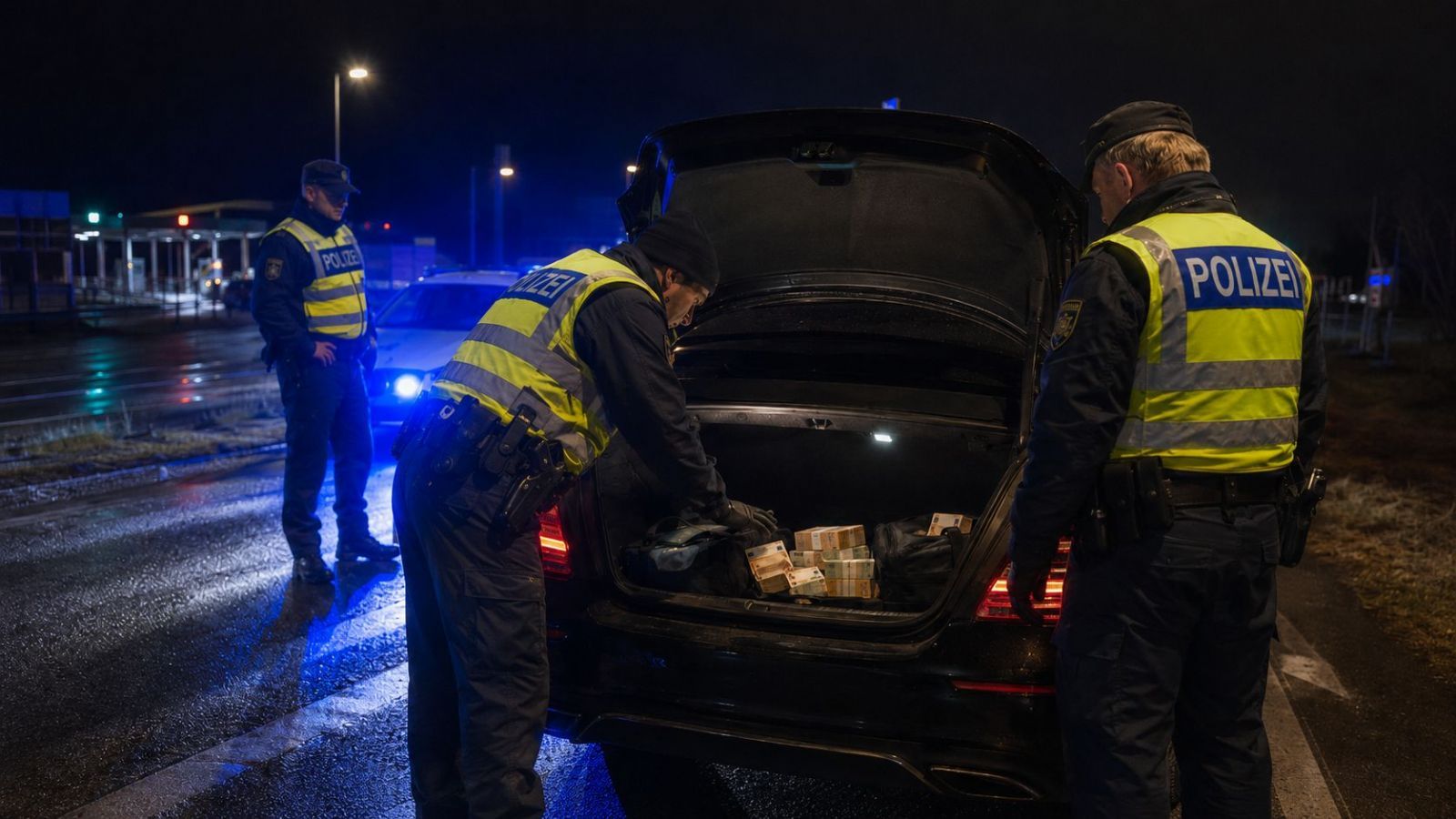 Bez řidičáku a s 20 miliony v kufru. Bavorská policie zastavila Čecha u Rozvadova
