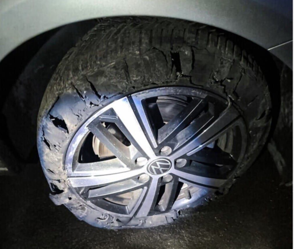 Pneumatiky „ve stavu“ a skoro 2 promile, do cíle nedojel