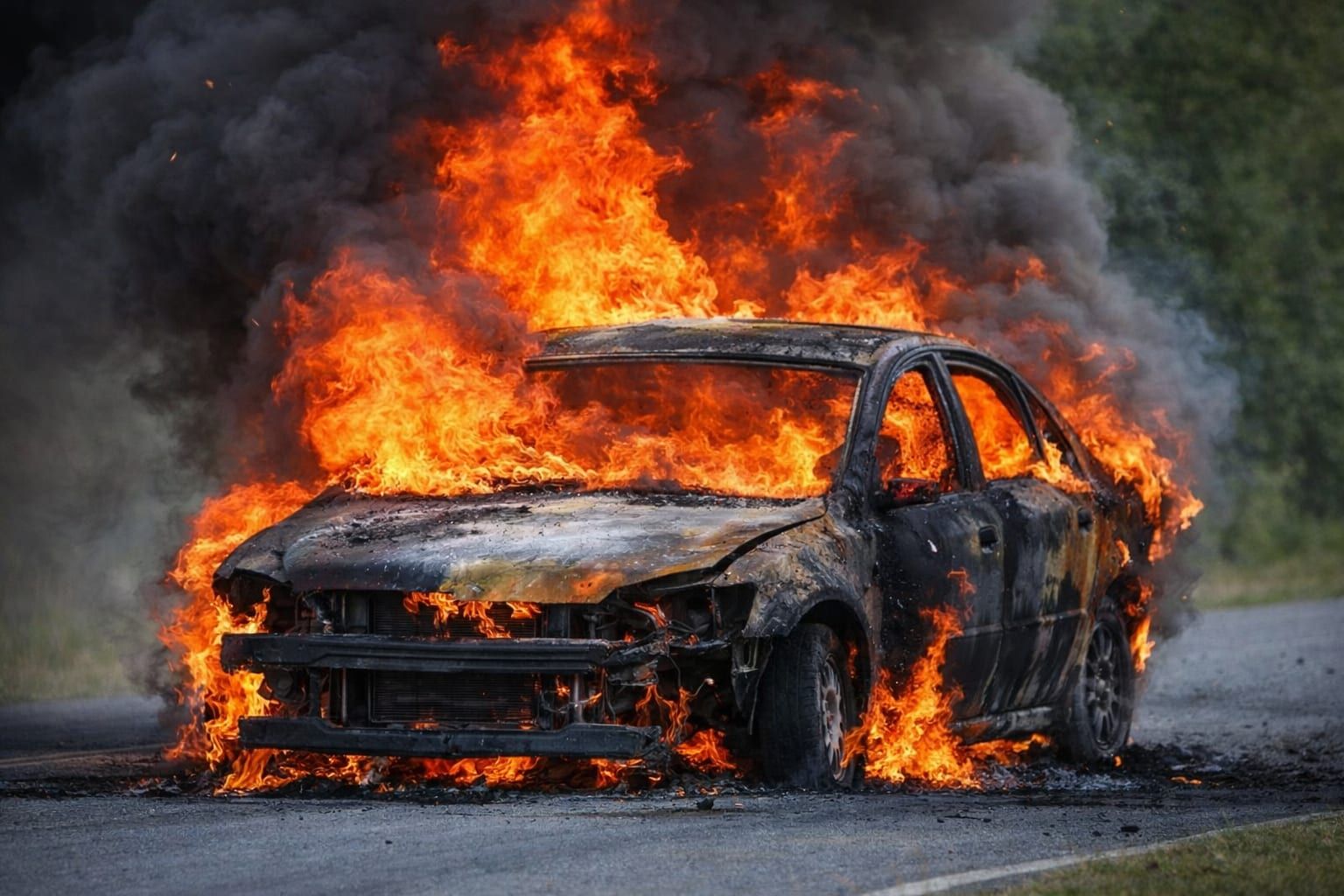 Pomsta za 5 tisíc - „žoldáci“ na Přešticku zapálili auto, kriminalisté je dopadli