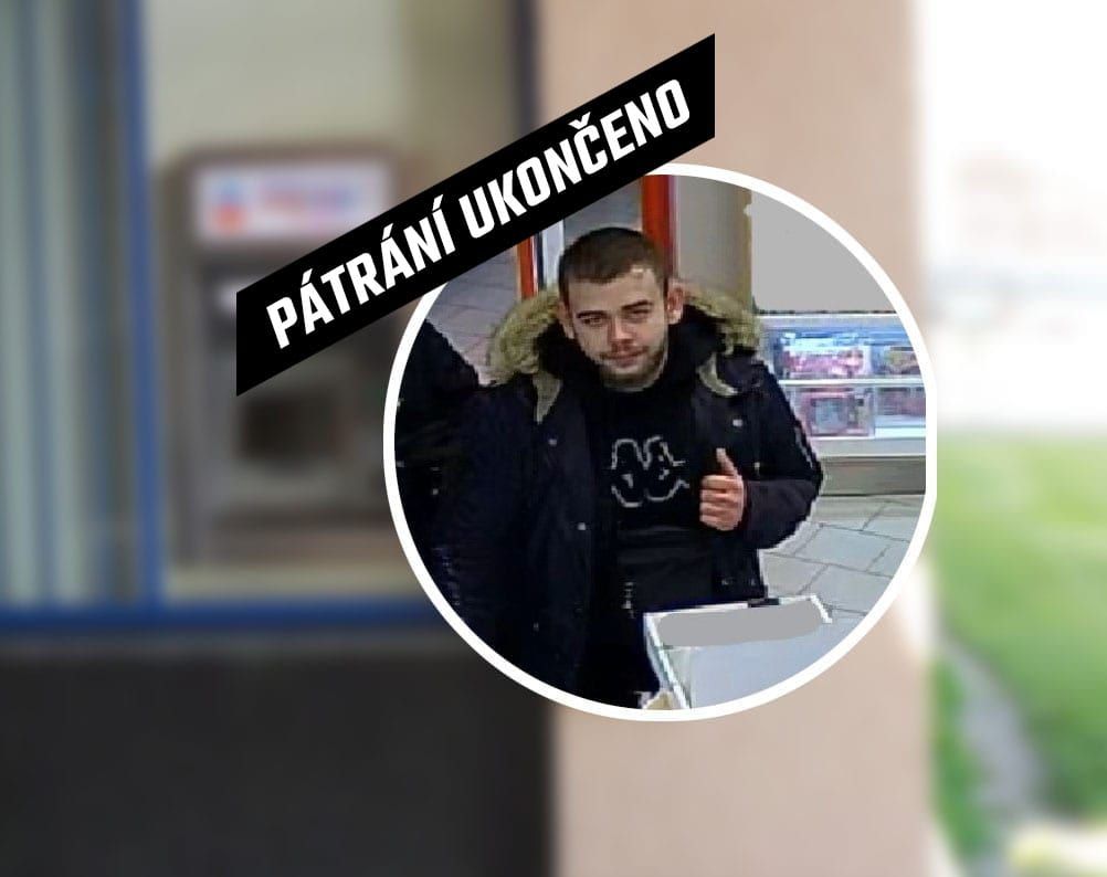 Ukončeno pátrání po muži z kamerového záznamu. Policie děkuje veřejnosti za pomoc
