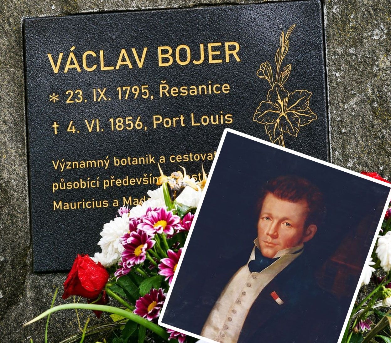 Botanik světového jména má v rodných Řesanicích památník. Václav Bojer byl doma dlouho zapomenutý