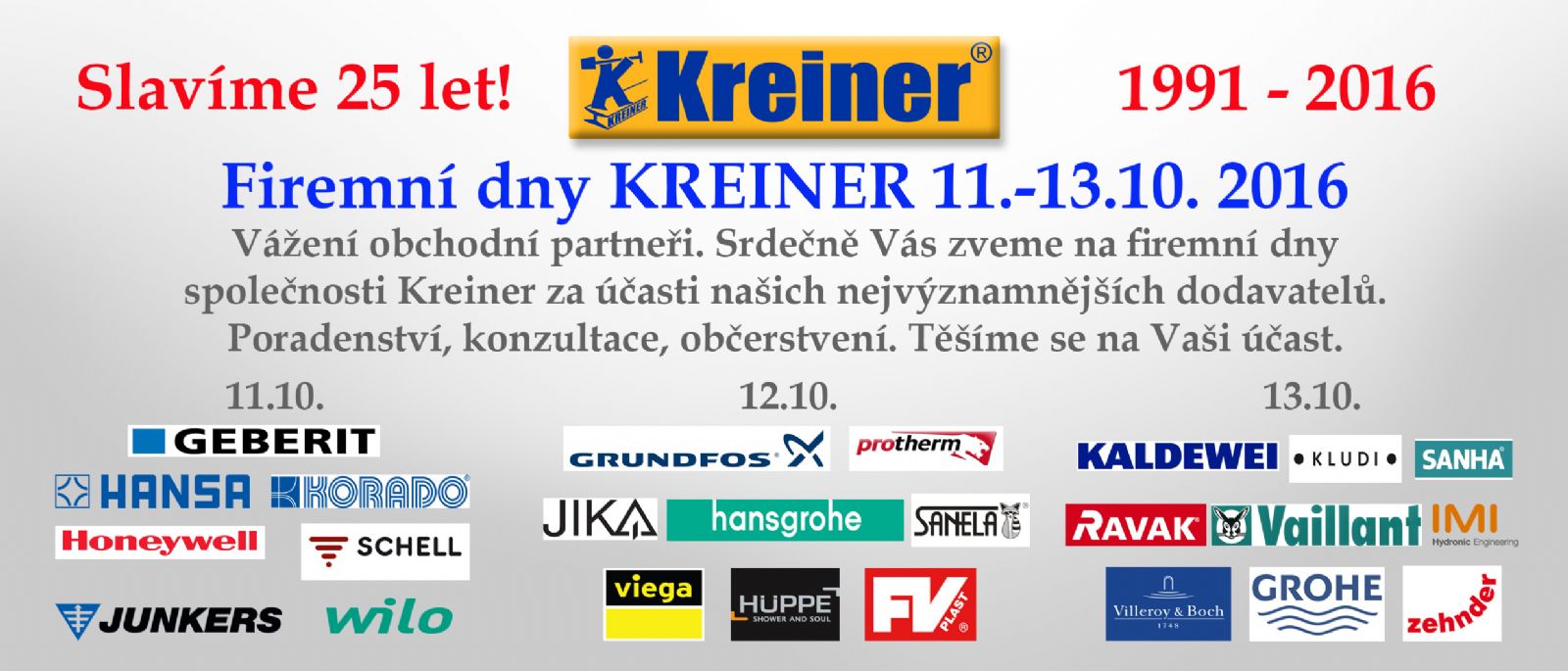 Firma Kreiner - specialista na vybavení do koupelny slaví 25 let