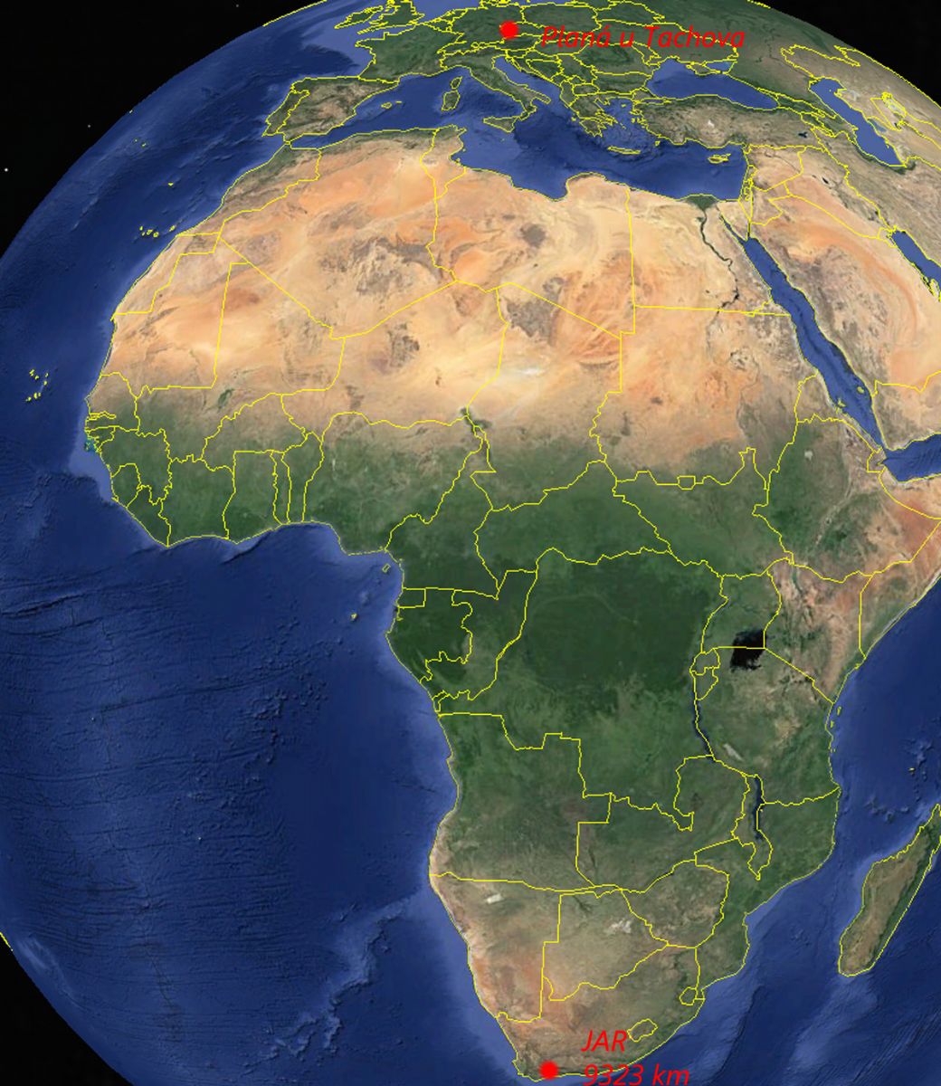 obrázek: Čáp bílý z Draženova u Domažlic doletěl až do Gambie v západní Africe