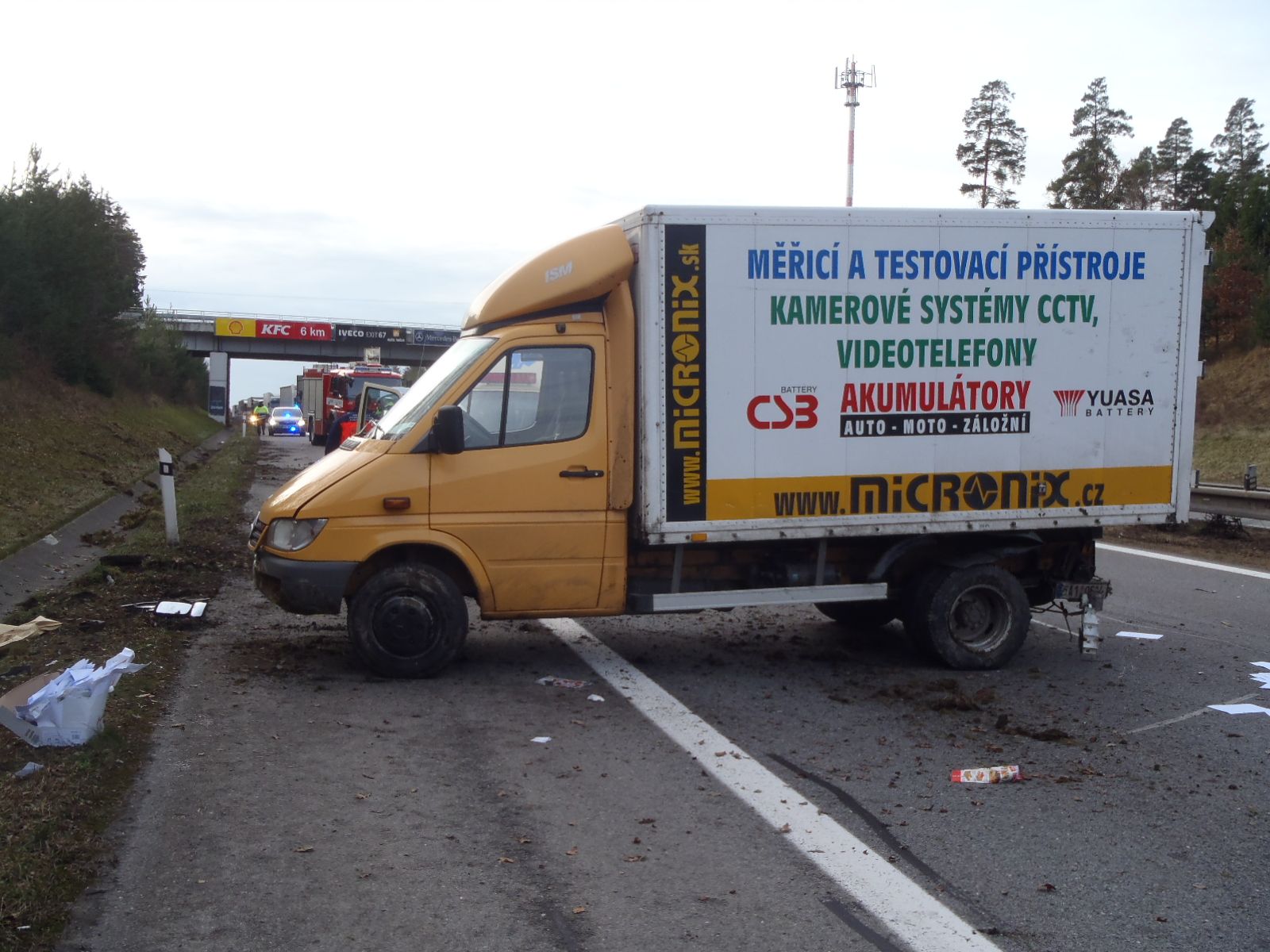 obrázek: Hasiči museli z dálnice D5 k další nehodě  do Plzně