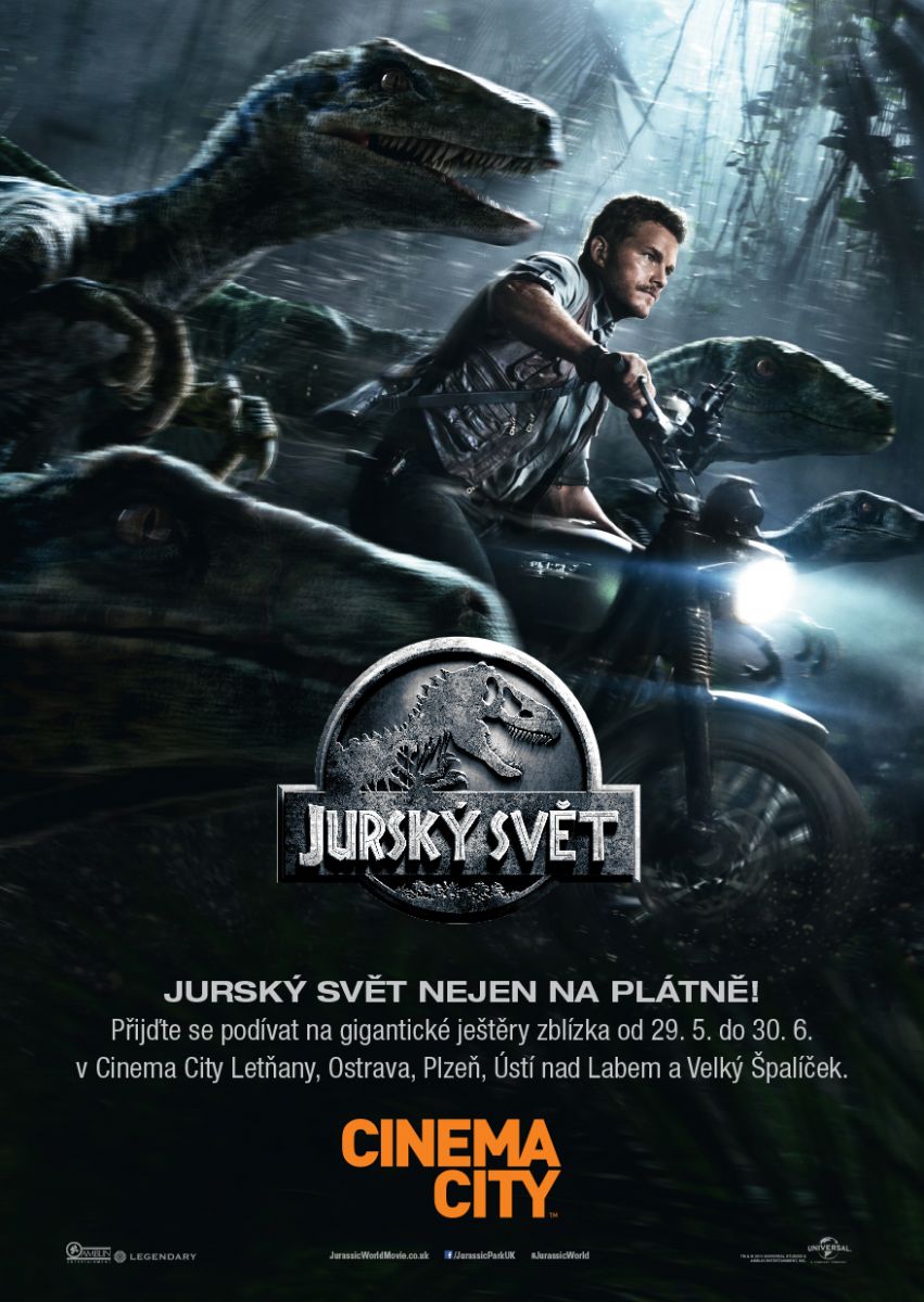 Jurský svět v Cinema City v Plzni v červnu nejen na plátně 