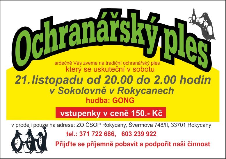 Ochranáři v Rokycanech chystají svůj tradiční ples