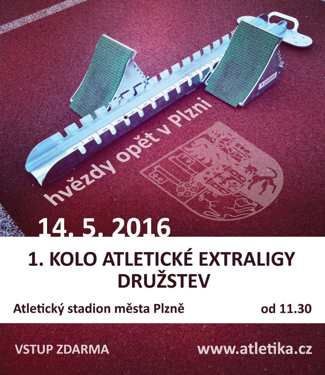 Plzeň má v květnu opět šanci vidět české atletické hvězdy v akci
