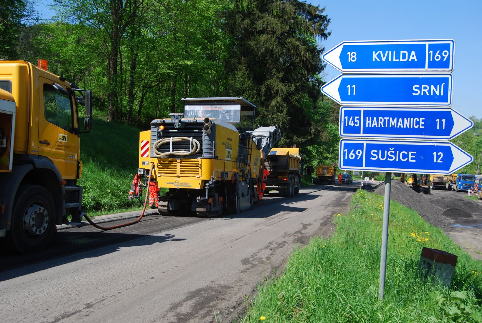 Silnice do Kašperek a Sušice procházejí rekonstrukcemi