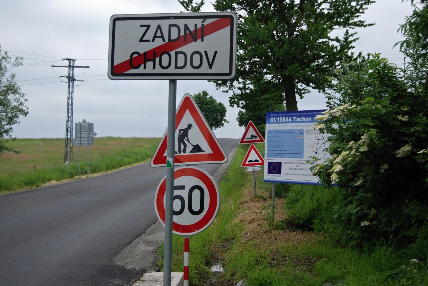 Silnice mezi Tachovem a Zadním Chodovem je po rekonstrukci