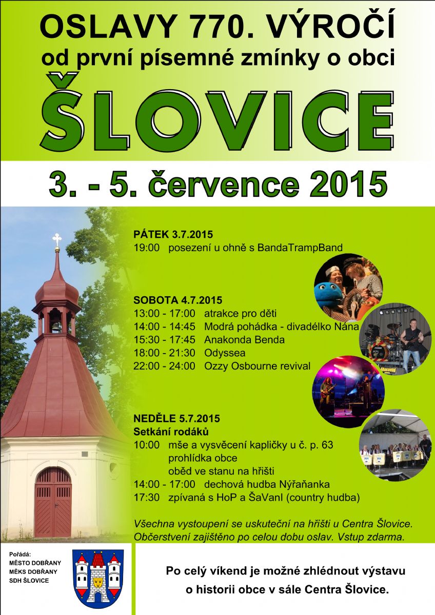Šlovice oslaví o víkendu 770 let od první písemné zmínky o obci 
