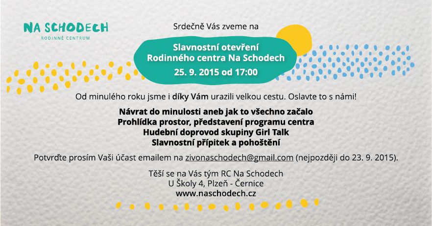 obrázek: V Černicích se v pátek otevírá Rodinné centrum Na schodech