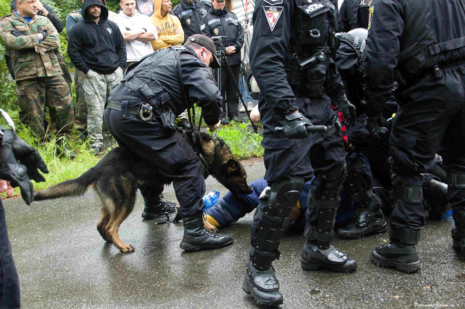 obrázek: V Líních cvičili těžkooděnci Městské policie Plzeň