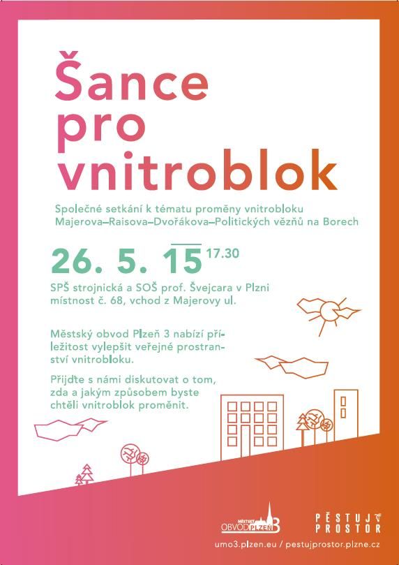 Veřejnost může ovlivnit budoucí podobu vnitrobloku na Borech 