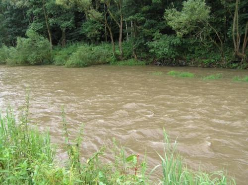 Vydatné deště na Šumavě zvedly hladiny řek, vítr navíc sundaval střechy