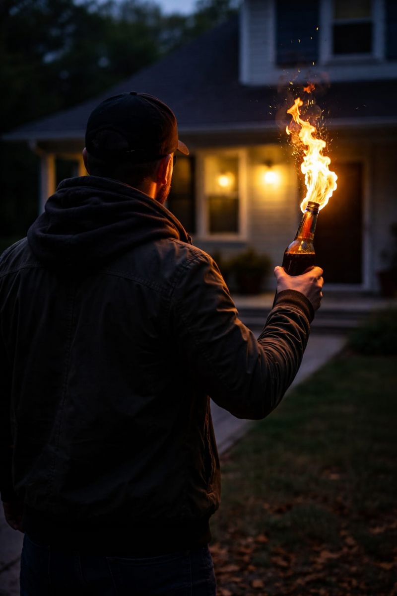 Muž s „zápalnou lahví“ vyhrožoval ženě na Tachovsku. Policie ho zadržela během minut