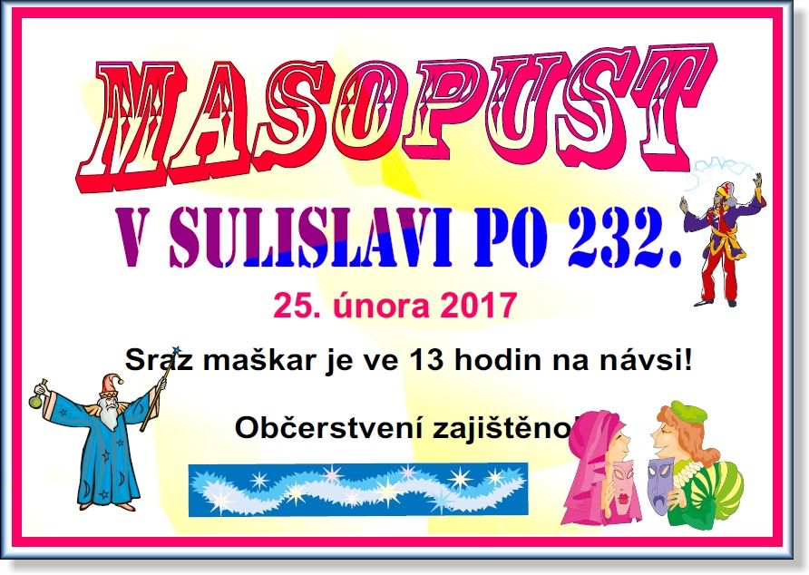 DNES NEJVĚTŠÍ MASOPUST NA TACHOVSKU!
