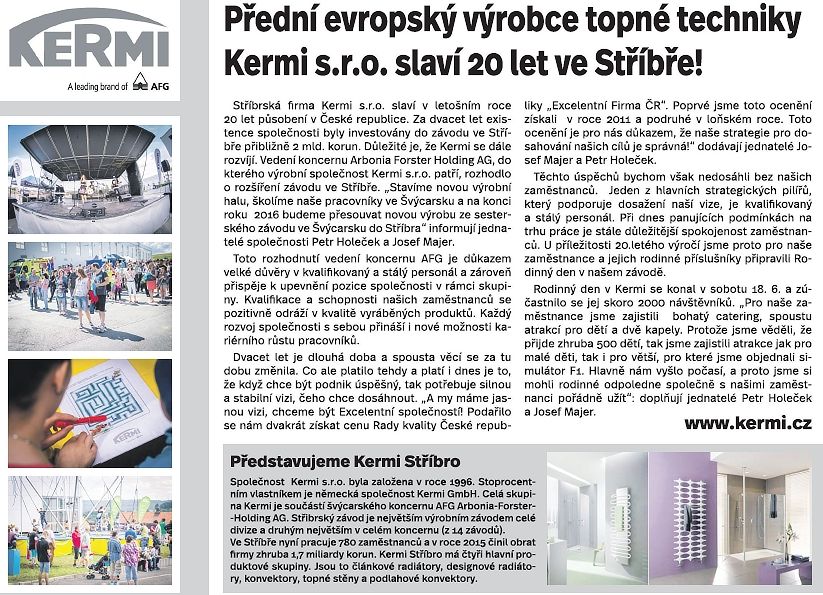 KERMI SLAVÍ UŽ DVACET LET!