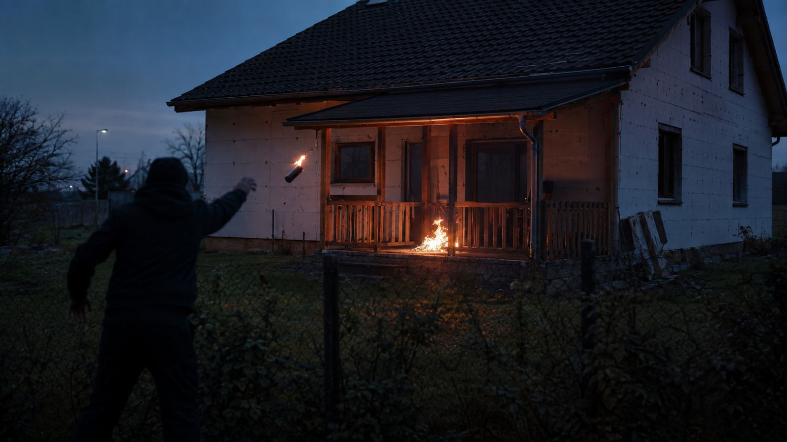 Hodil zápalnou lahev na dům s rodinou. Plzeňský soud mu změnil vězení na podmínku