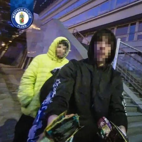 Honička kolem večerky skončila dopadením dvou nezletilých zlodějů