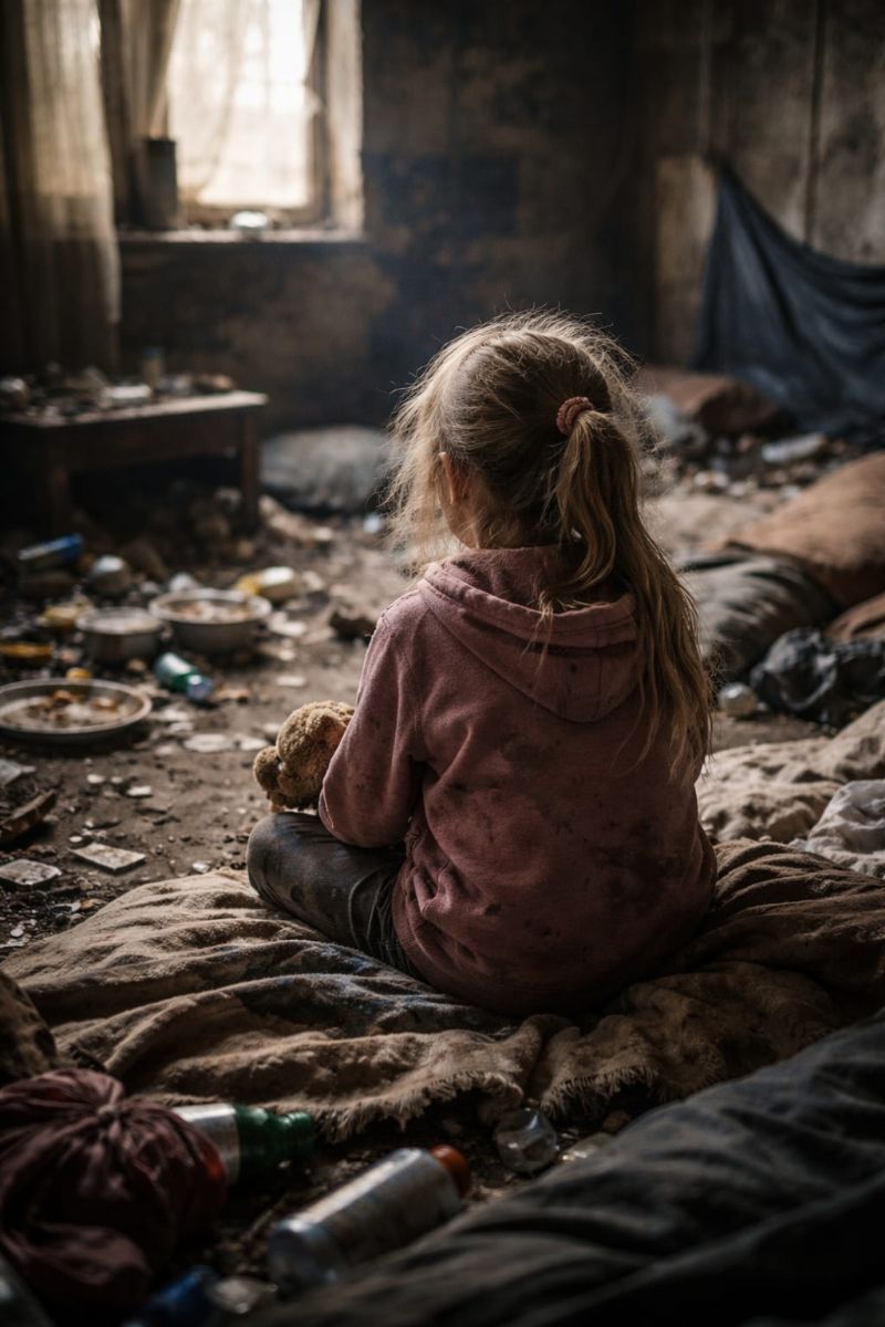 Malá holčička žila v drogovém doupěti, ve špíně, o hladu. Už je v pěstounské péči