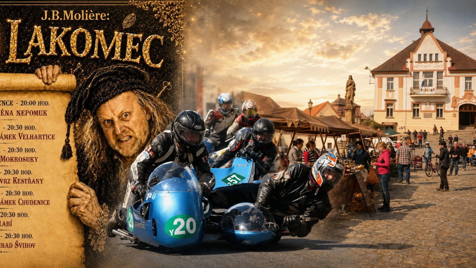 Nepomuk čeká velkolepý víkend plný divadla, trhů a burácení legendárních motorek