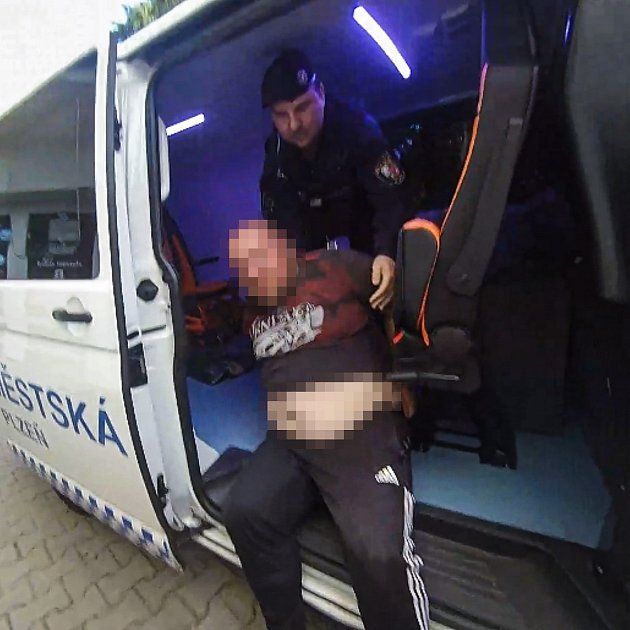 Opilec s 2,55 promile v Plzni demoloval auta