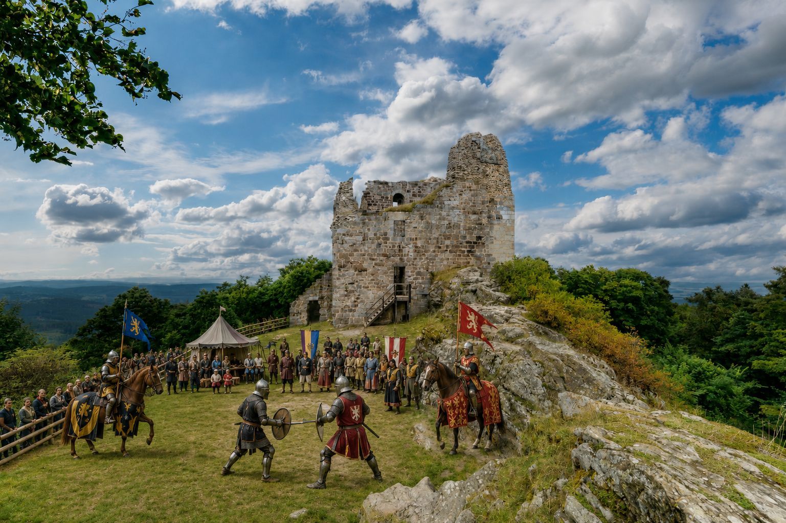 Rytíři se vracejí pod Přimdu. Hrad slaví 900 let velkým víkendovým programem