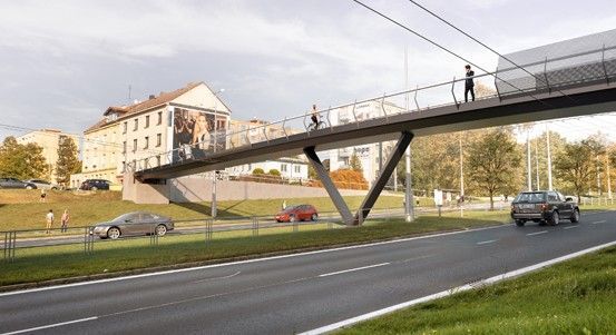 Bezpečněji přes Rokycanskou - Plzeň začala stavět 116 metrů dlouhou lávku