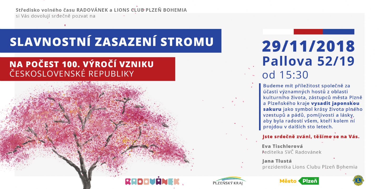obrázek: Slavnostní zasazení stromu na počest 100. výročí vzniku Československé republiky