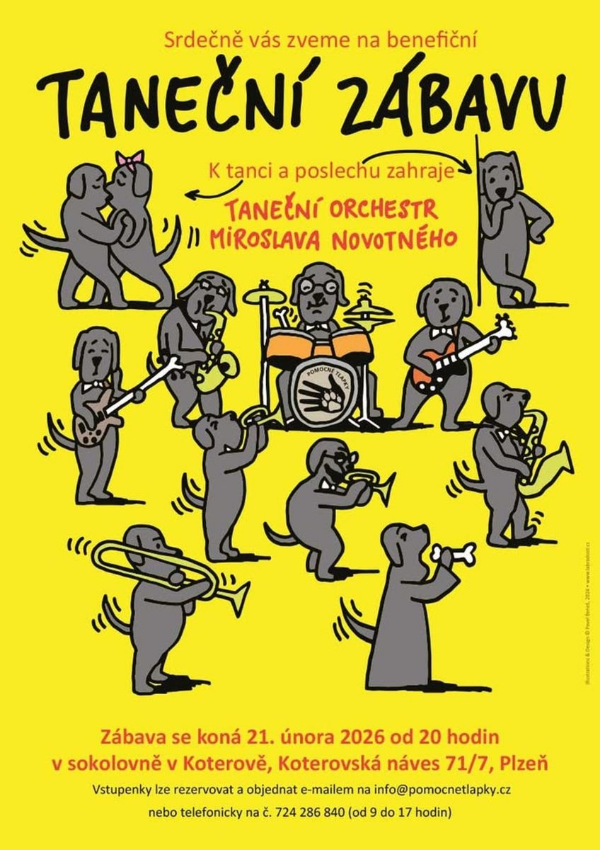 Pozvánka na benefiční taneční zábavu v Koterově