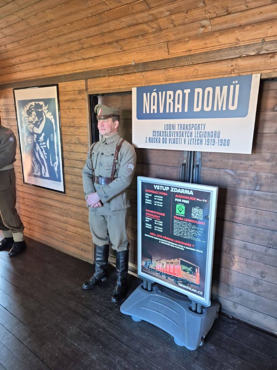 Legiovlak dorazil do Plzně. Na hlavním nádraží zve zdarma do světa československých legií