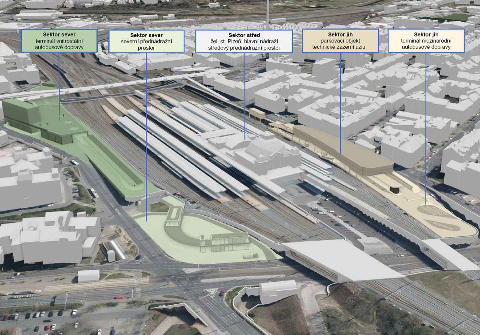 Nad plzeňským nádražím vznikne nový parkovací dům a terminál 