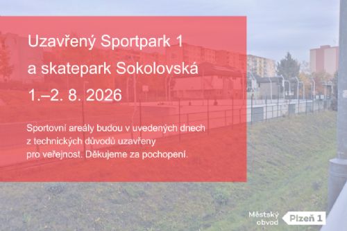 obrázek:Dvoudenní uzavření Sportparku 1 a skateparku Sokolovská