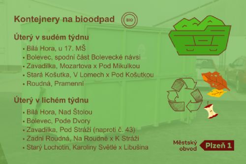 Foto: Lidé mohou od března opět využít kontejnery na bioodpad