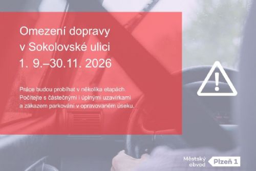 obrázek:Oprava povrchů omezí dopravu v Sokolovské ulici