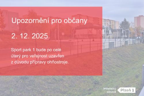 obrázek:Sport park 1 bude během úterý 2. prosince uzavřen