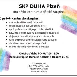 Mateřské centrum Duha nabízí svoje aktivity pro rodiče s dětmi již více jak 16let