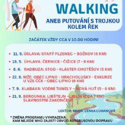 Nordic walking letos provede seniory kolem řek