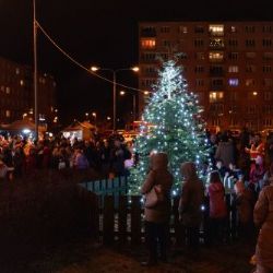 Vánoční stromky se rozzářily i na Borech a na Skvrňanech