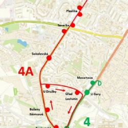Výluka tramvajové dopravy na lince 4 v úseku Zoologická zahrada – Košutka