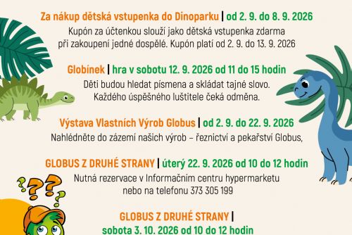 obrázek:Kalendář zářijových akcí v Globusu Chotíkov