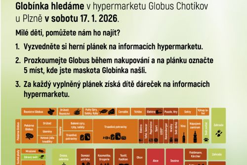 obrázek:Hledá se Globínek v hypermarketu Globus Chotíkov