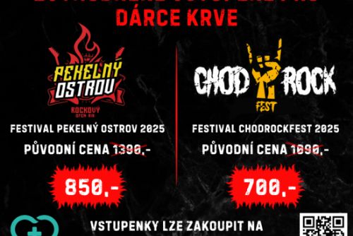 Foto: Dárci krve mohou na letní rockové festivaly s výraznou slevou